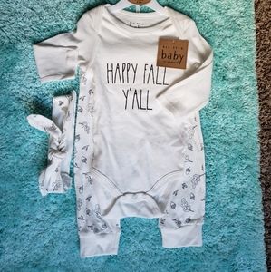🆕️Rae Dunn Baby Happy Fall Y'all Onesie Set